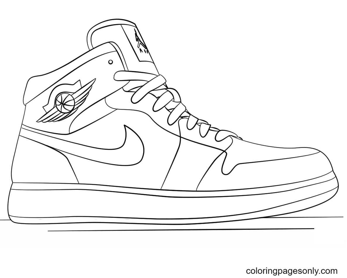 shoe coloring sheets