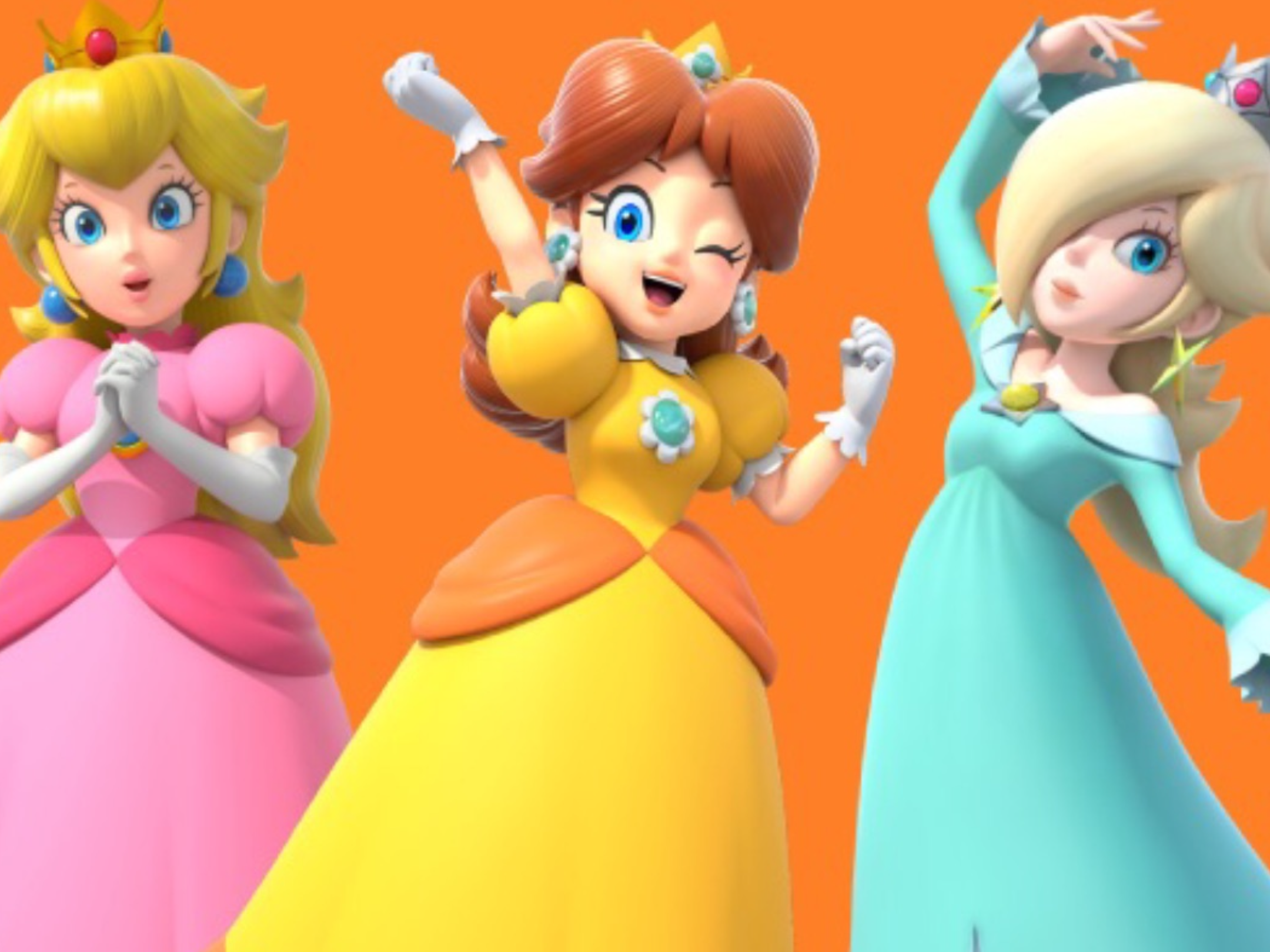 peach and daisy and rosalina