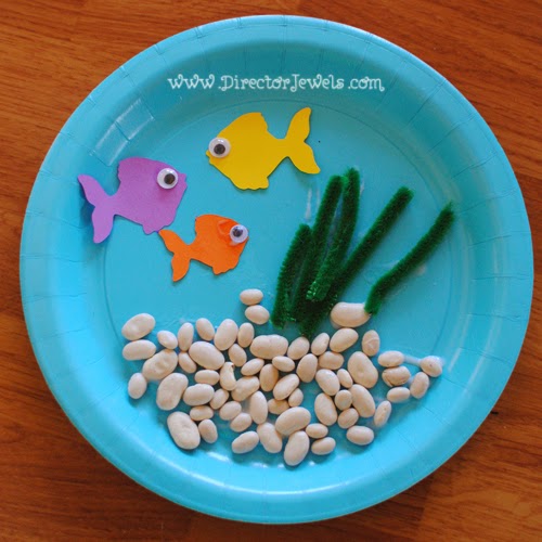 paper plate fish aquarium