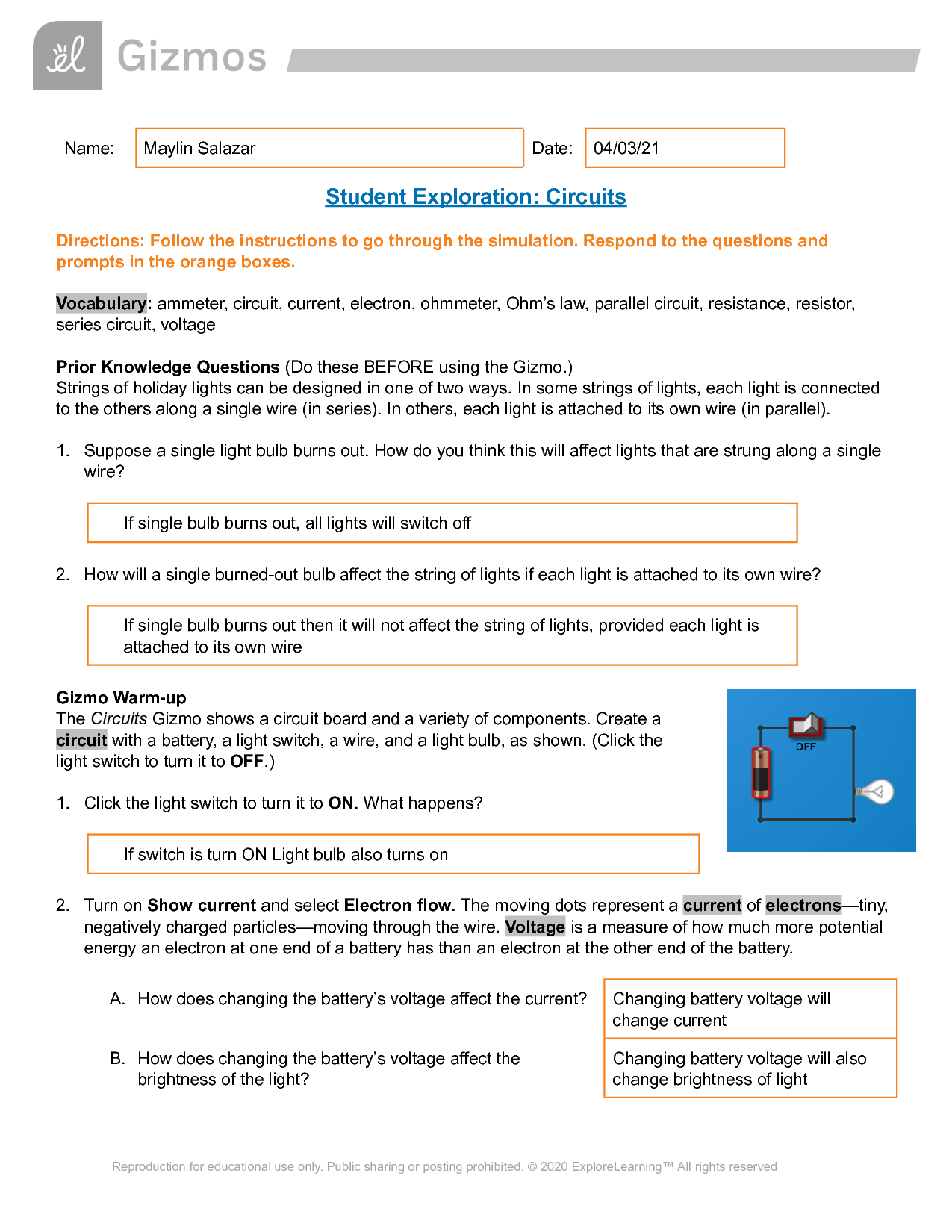 gizmo student exploration