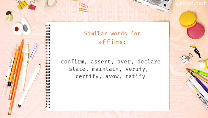 synonyms of affirm