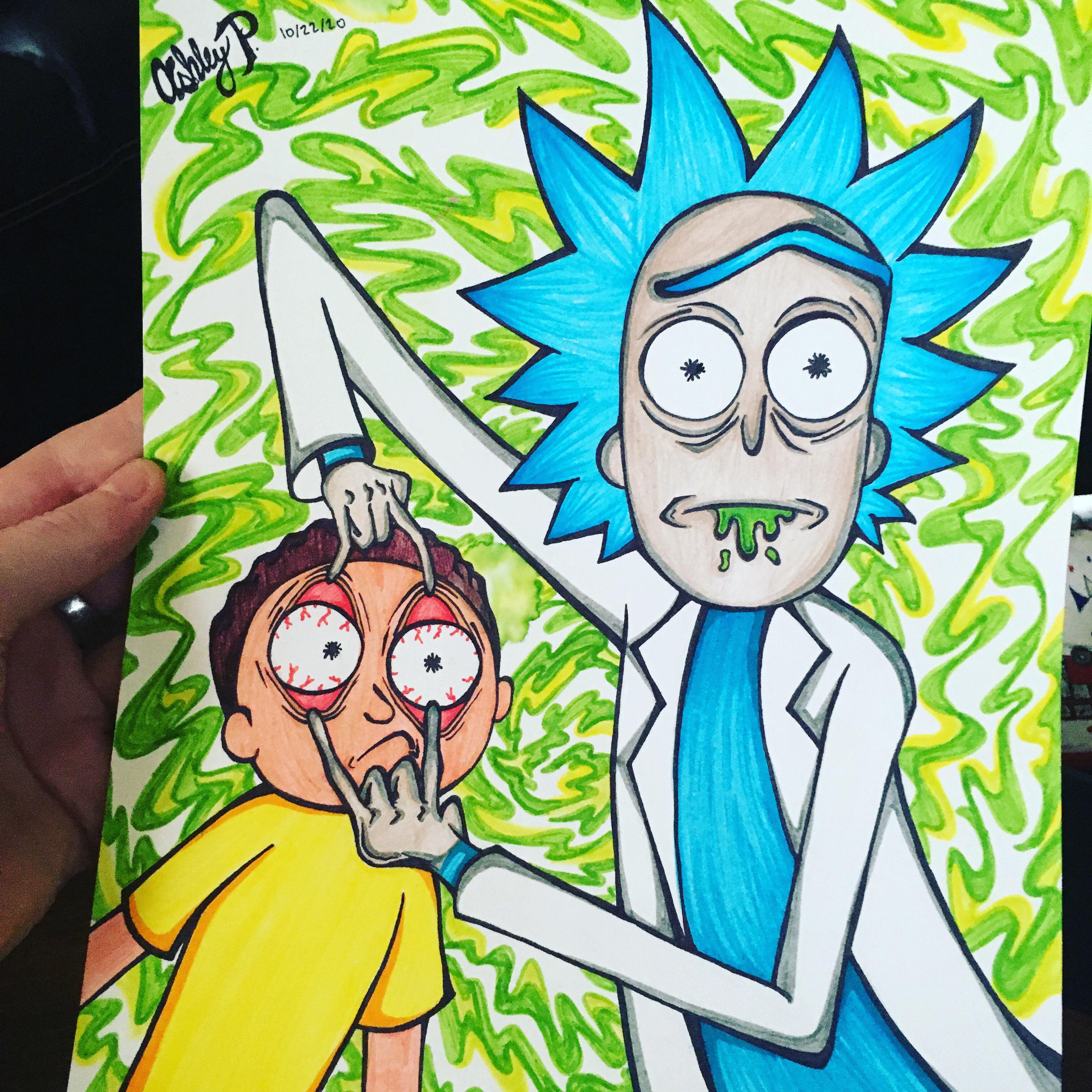 rick and morty drawings