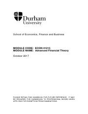 durham university module handbook