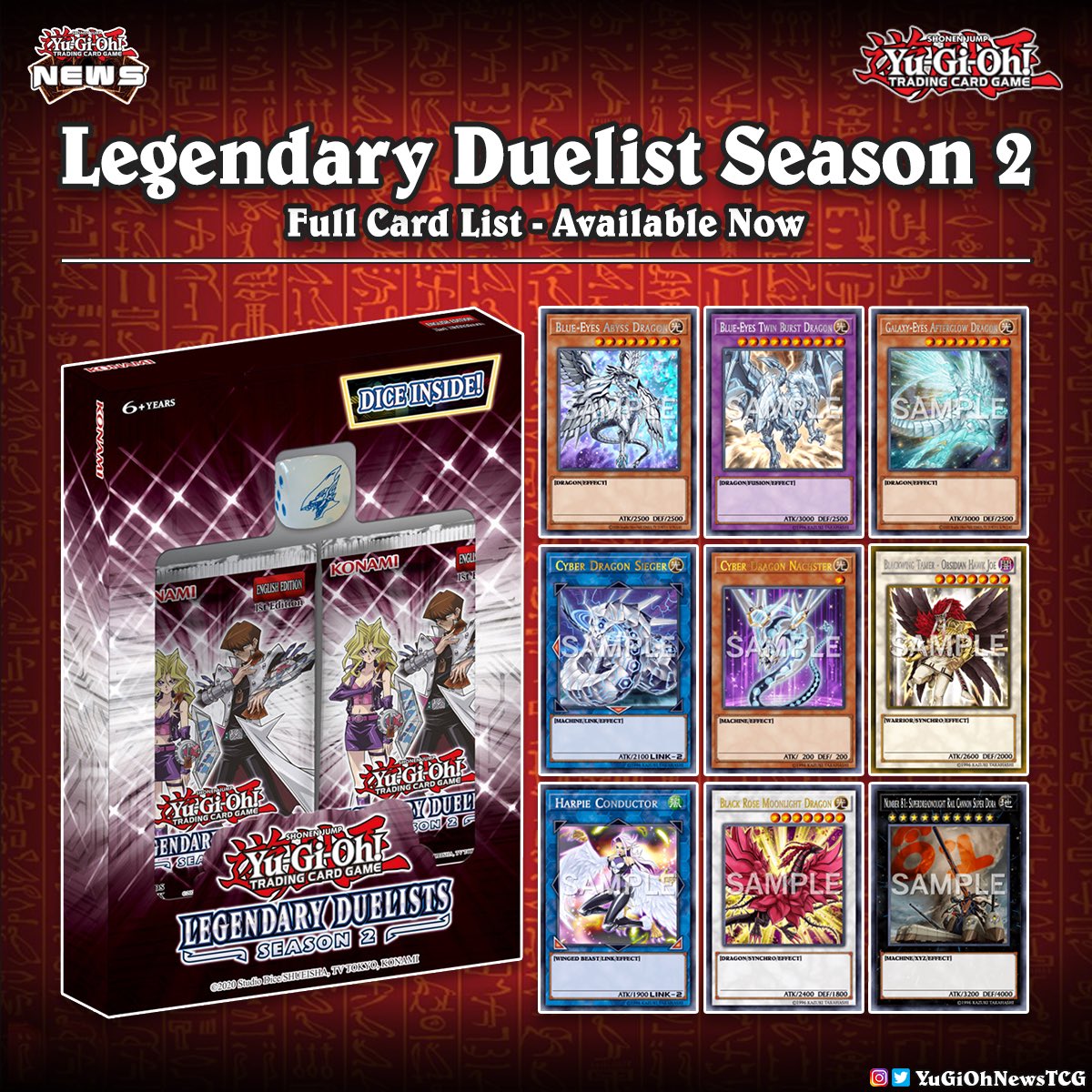 yugioh legendary duelists card list