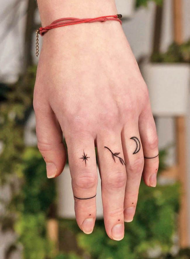 small finger tattoos