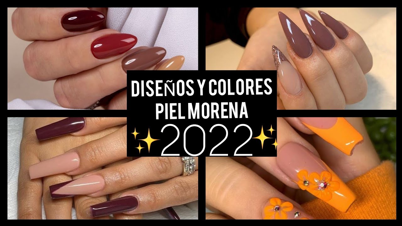 diseños de uñas piel morena