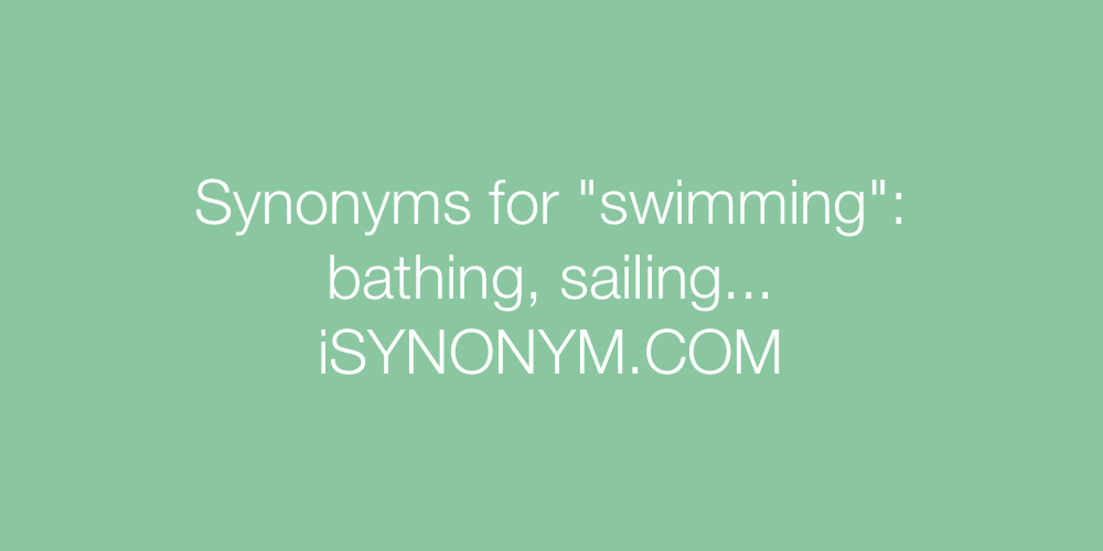 synonym swimming