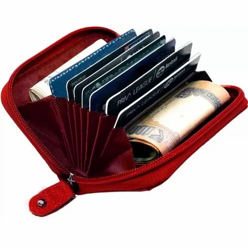 atm card holder leather wallet