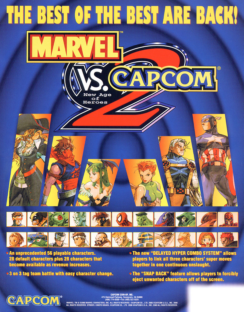 marvel vs capcom 2 characters