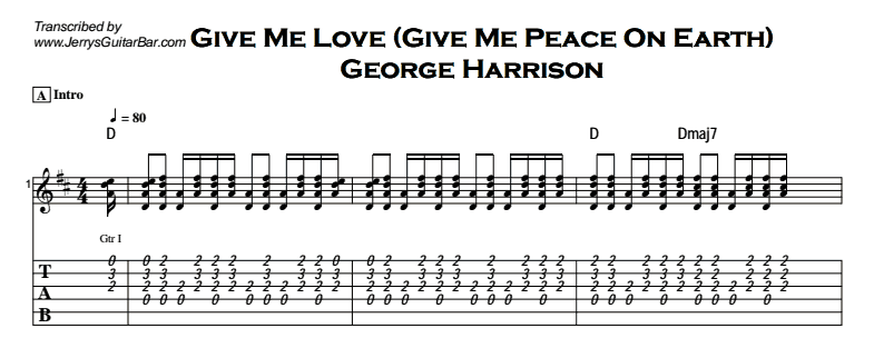 give me love chords george harrison