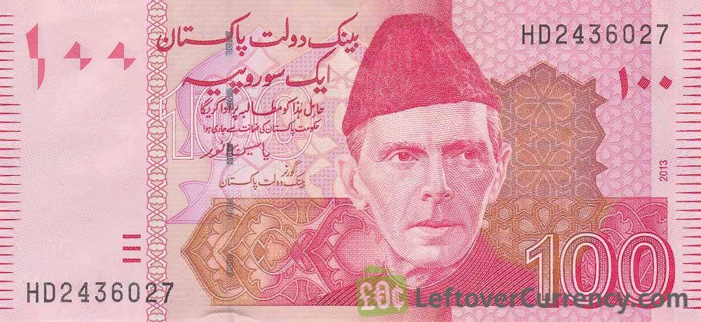 100 pounds in pakistani rupees