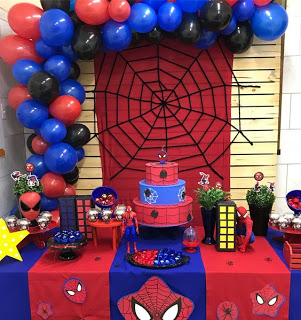 decoracion de spiderman para cumpleaños