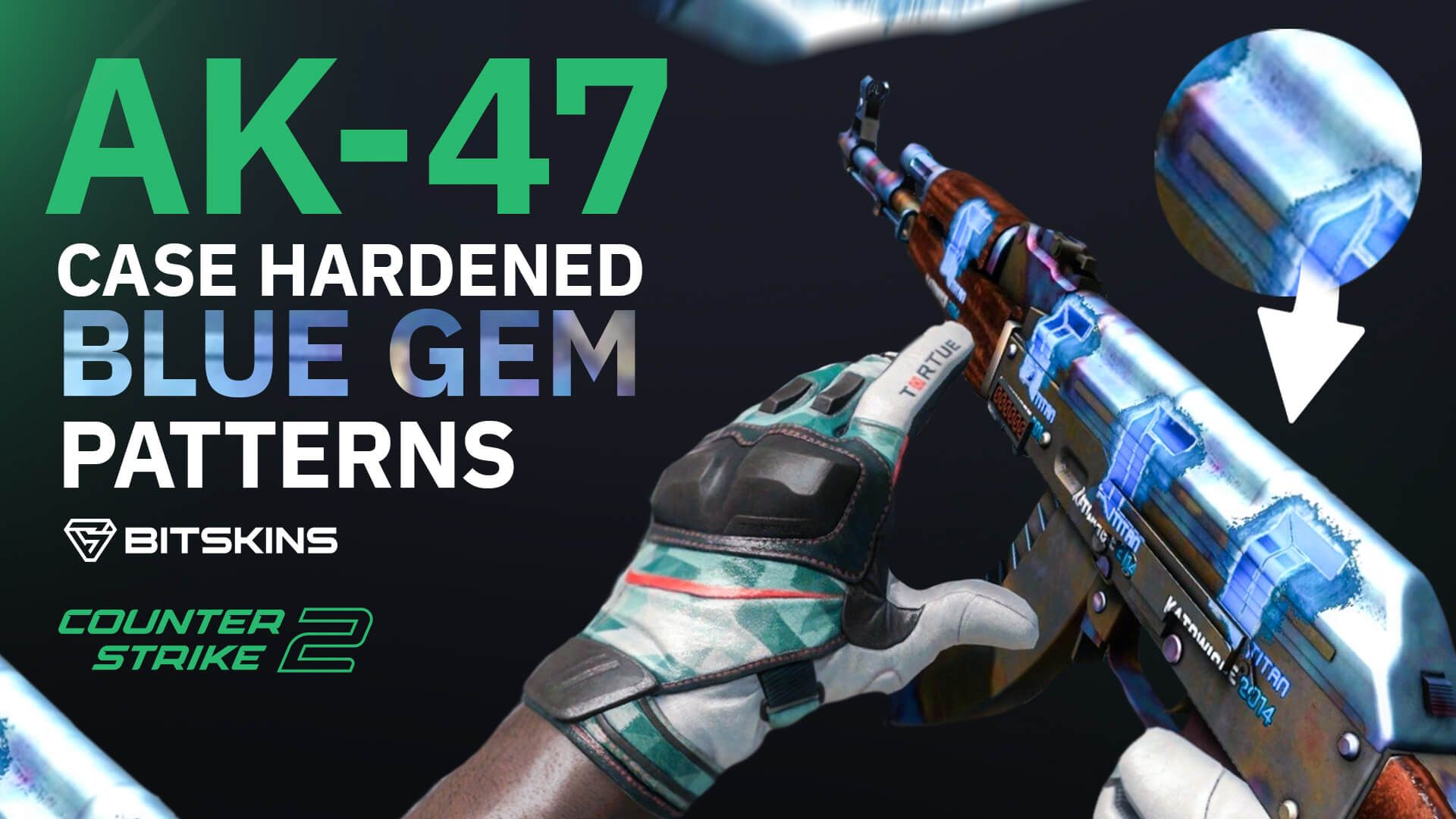 case hardened blue gem ak