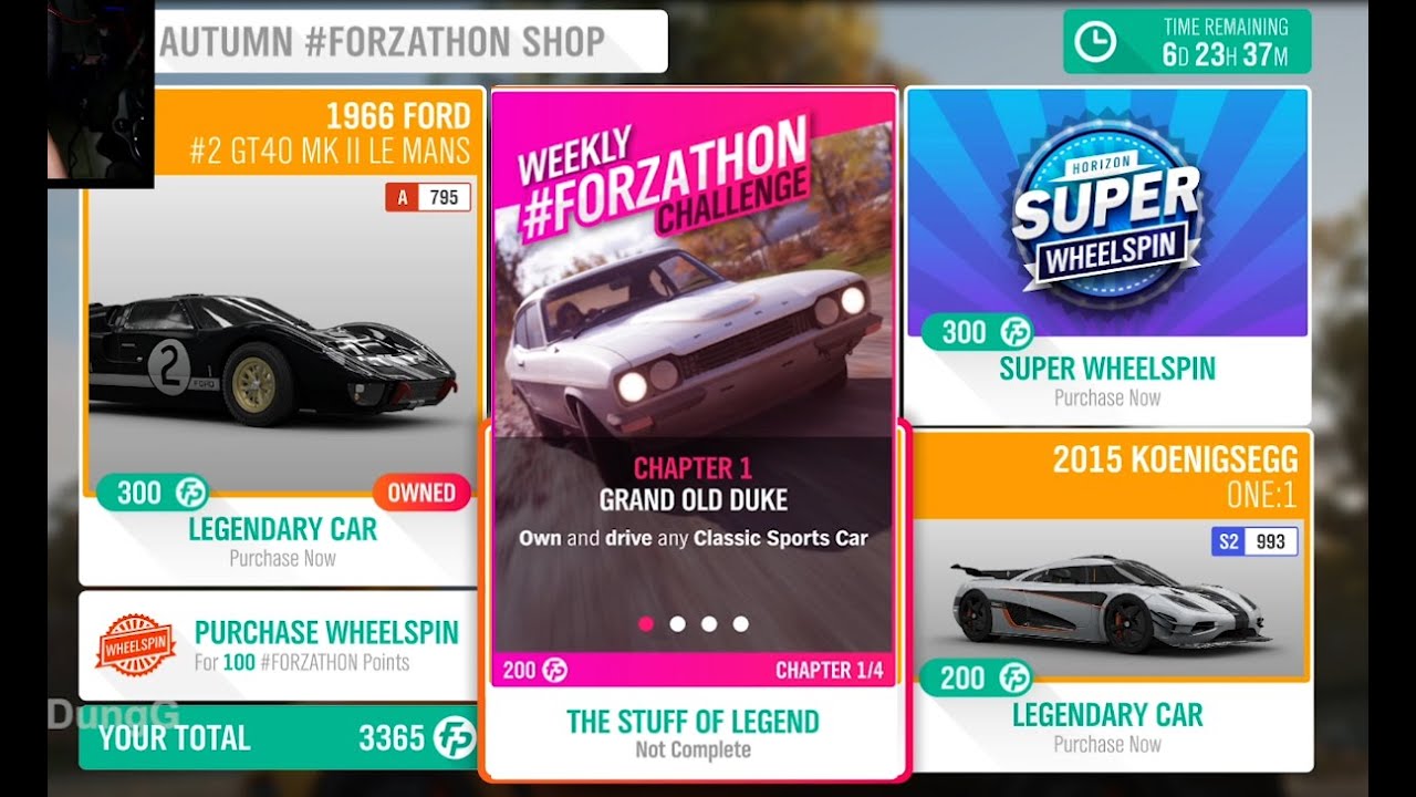 fh4 weekly forzathon