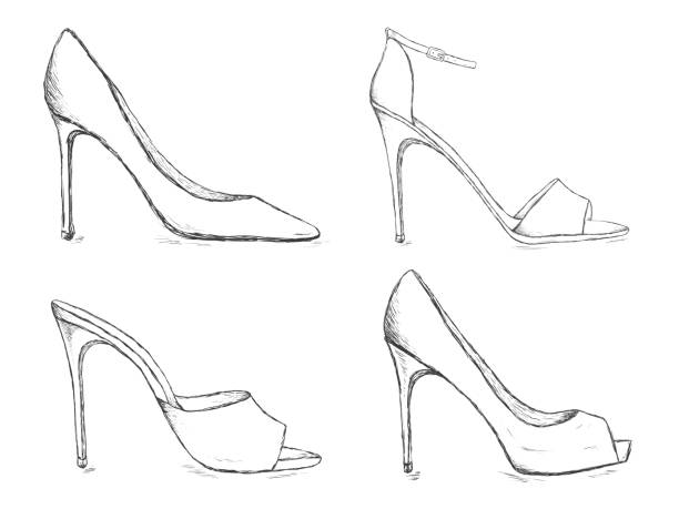 high heels drawing