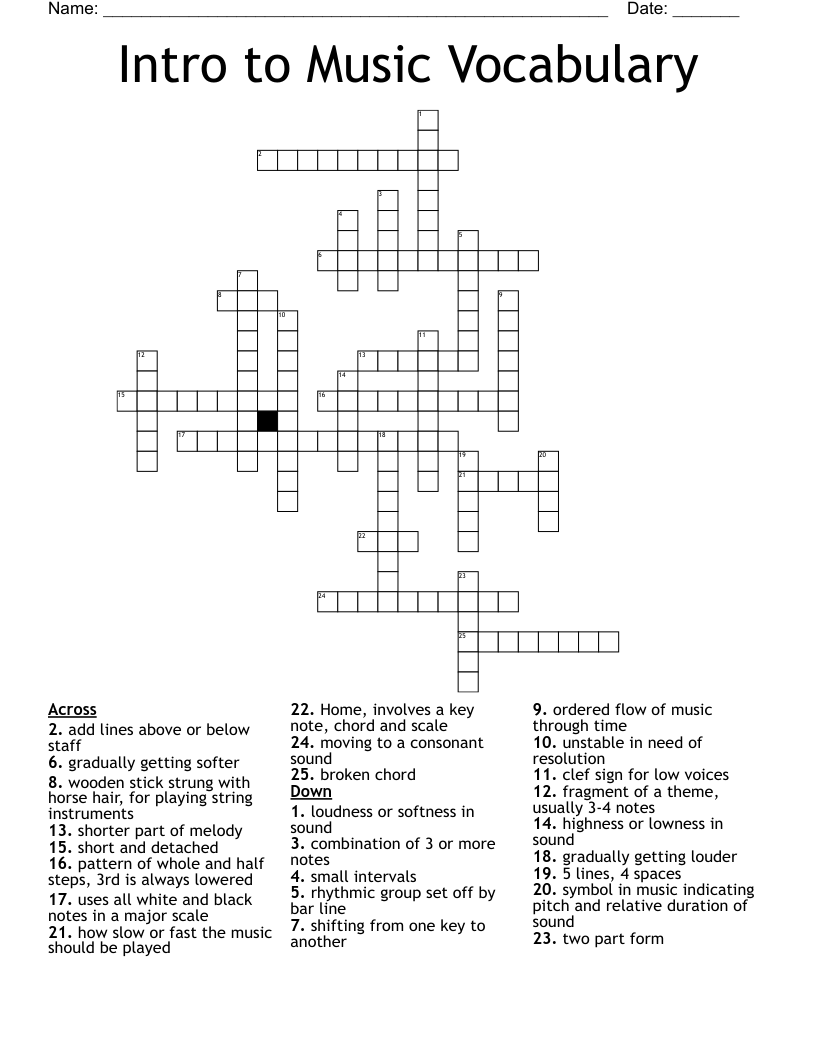 broken chords crossword