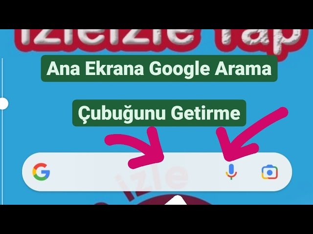 ana ekranda google çubuğu ekleme