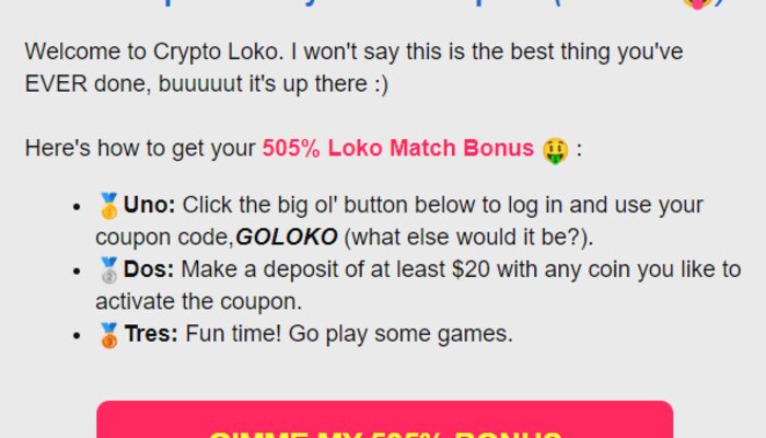 crypto loko coupons