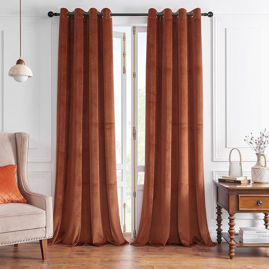 burnt orange drapes