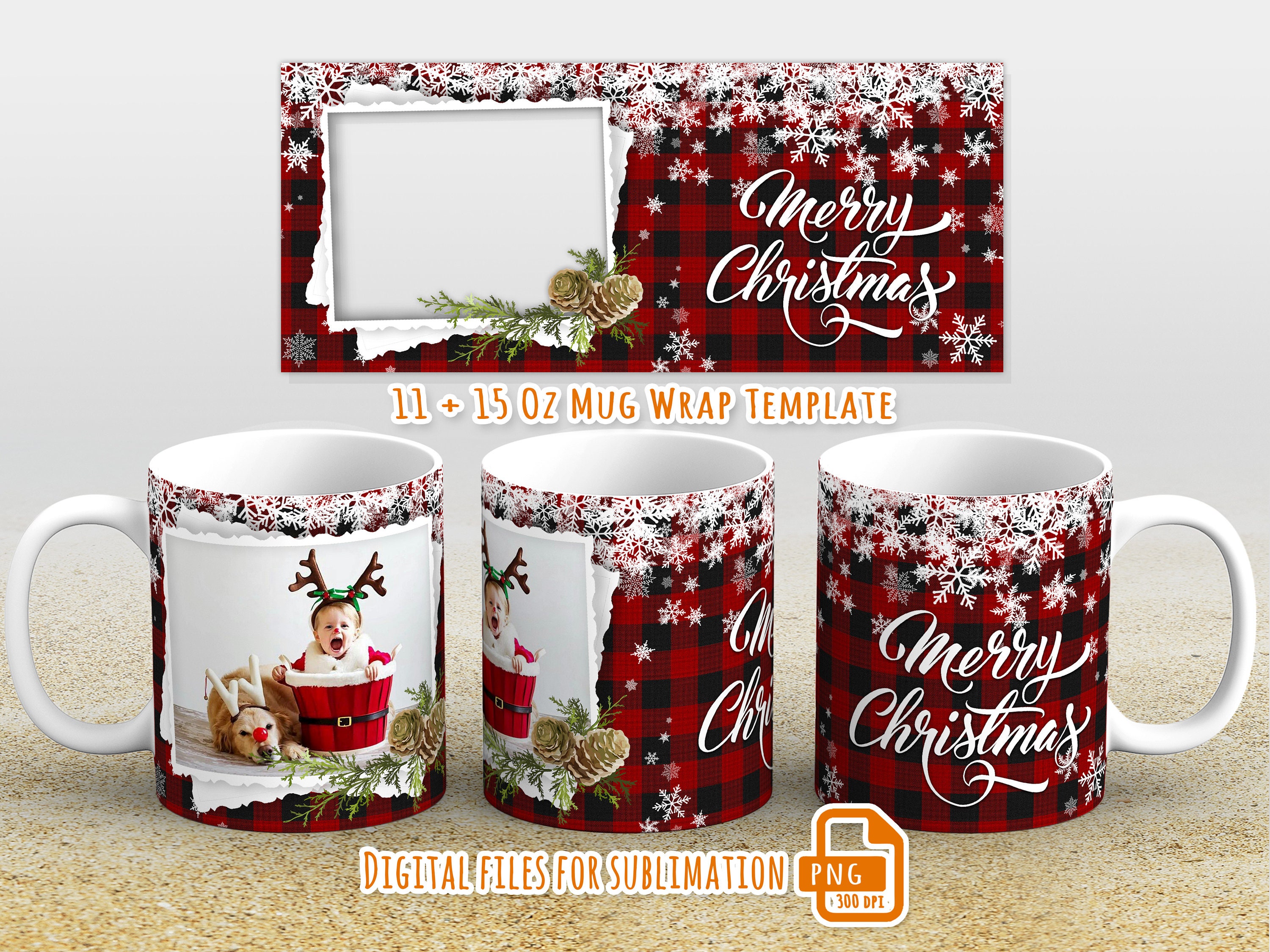 christmas mug design template