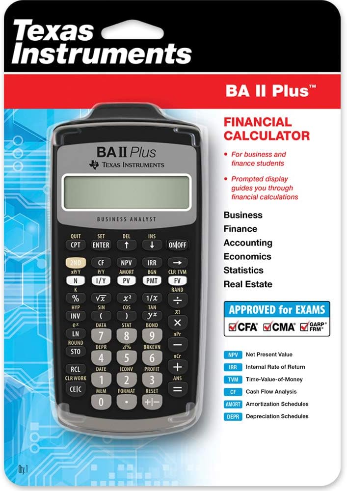 ti ba ii plus calculator