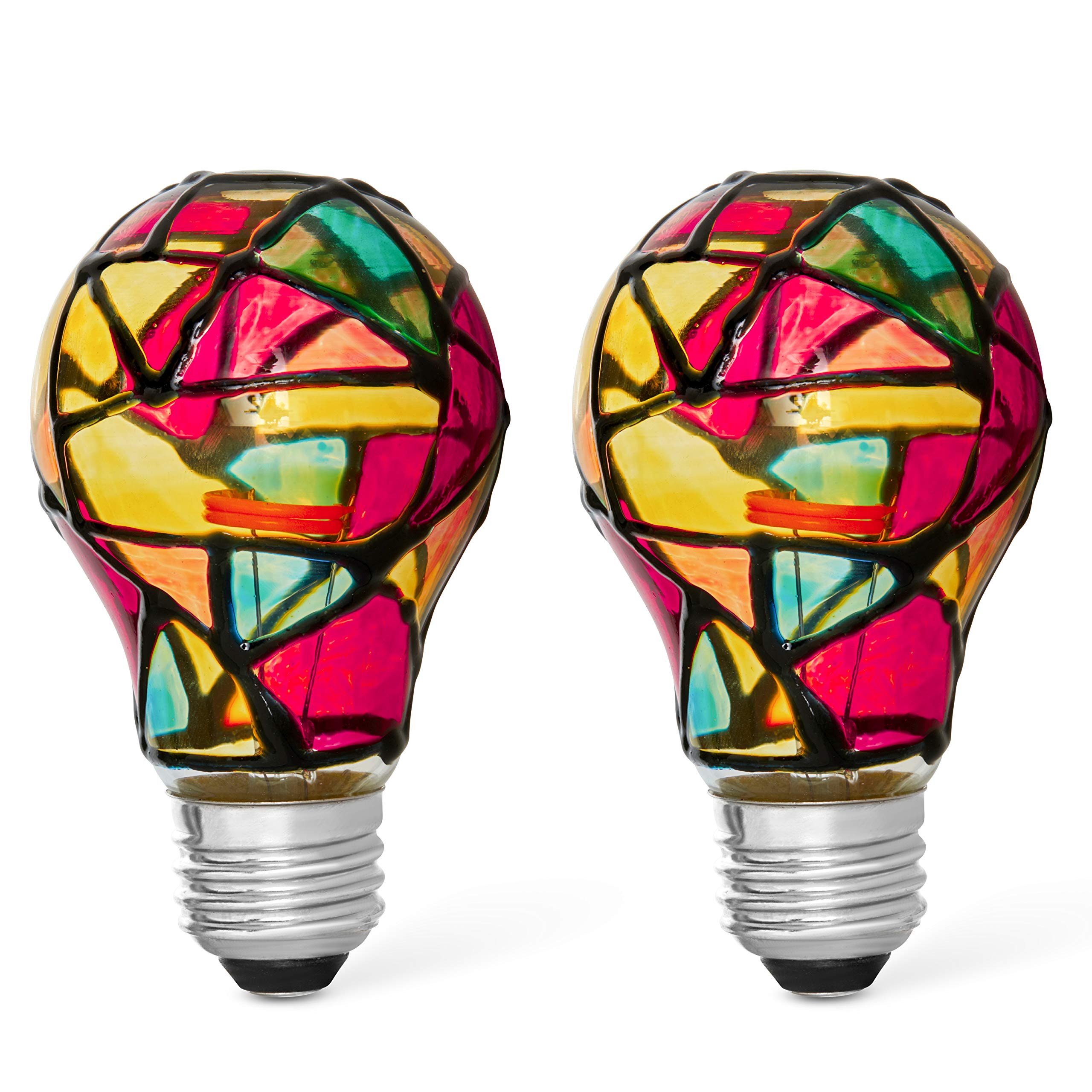 stained glass light bulb