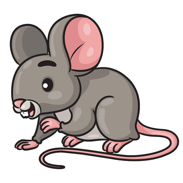 grey mouse cartoon