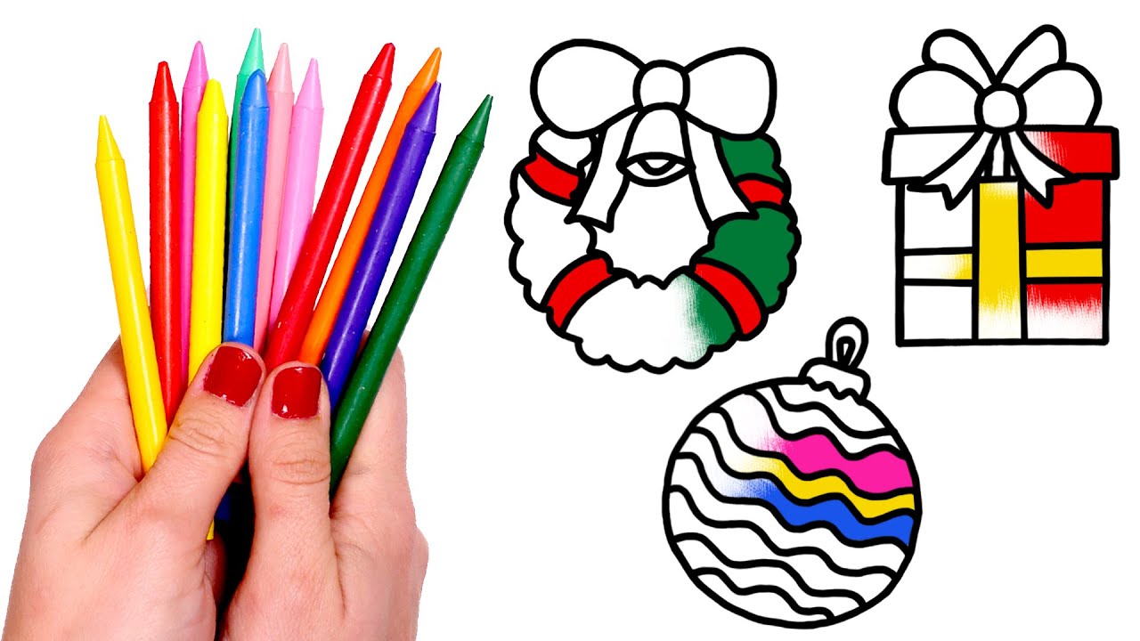 dibujos de navidad fáciles a color