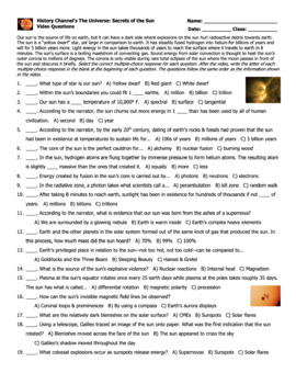 the universe secrets of the sun worksheet answers