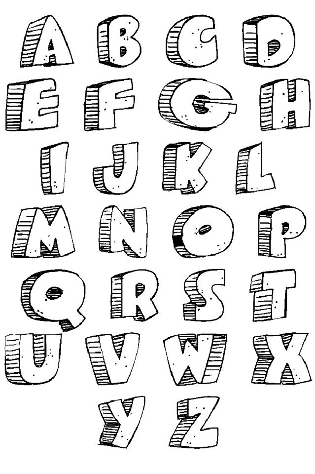 different types of bubble letters