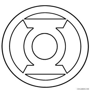 green lantern symbol coloring pages