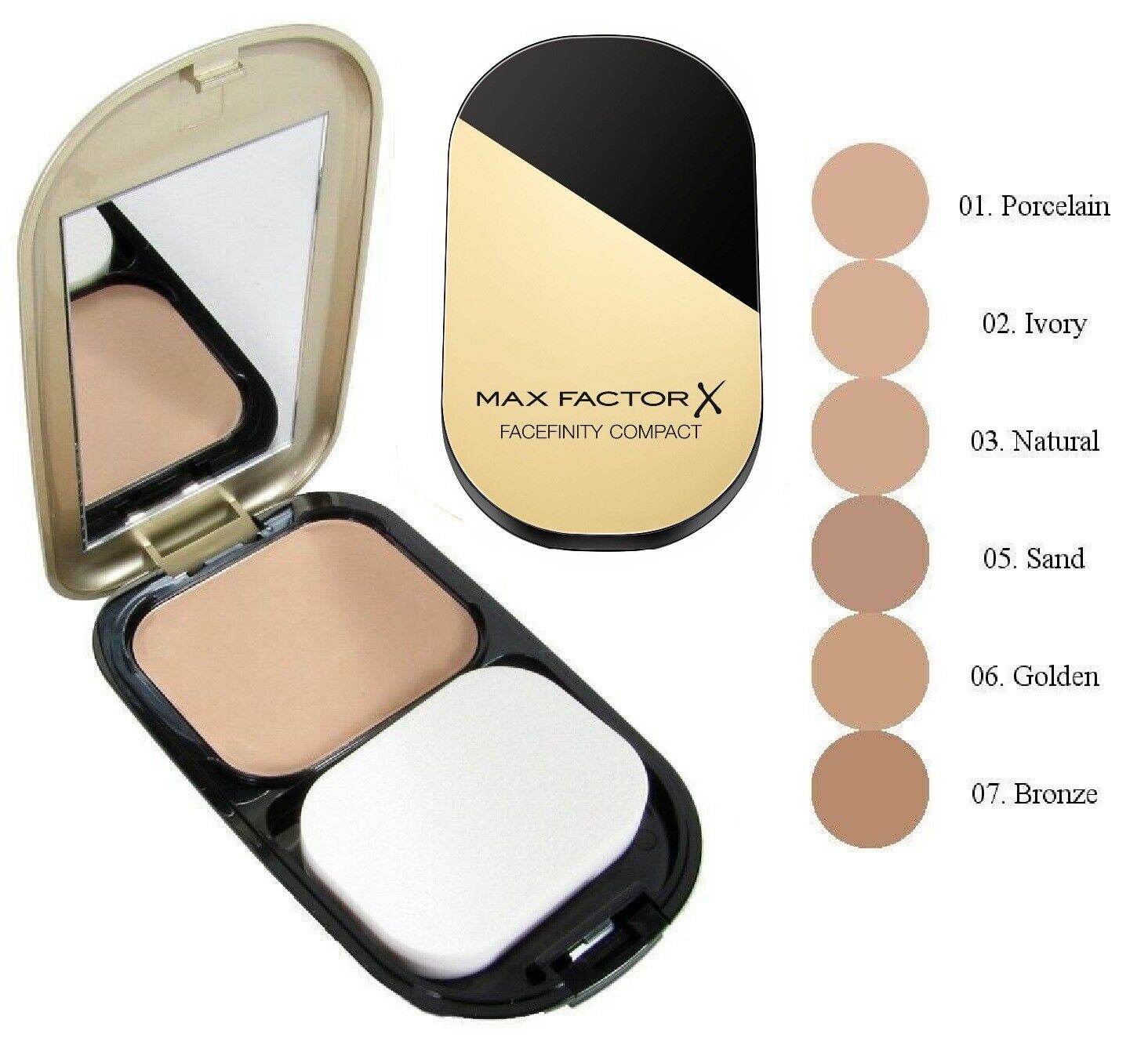 max factor compact foundation shades