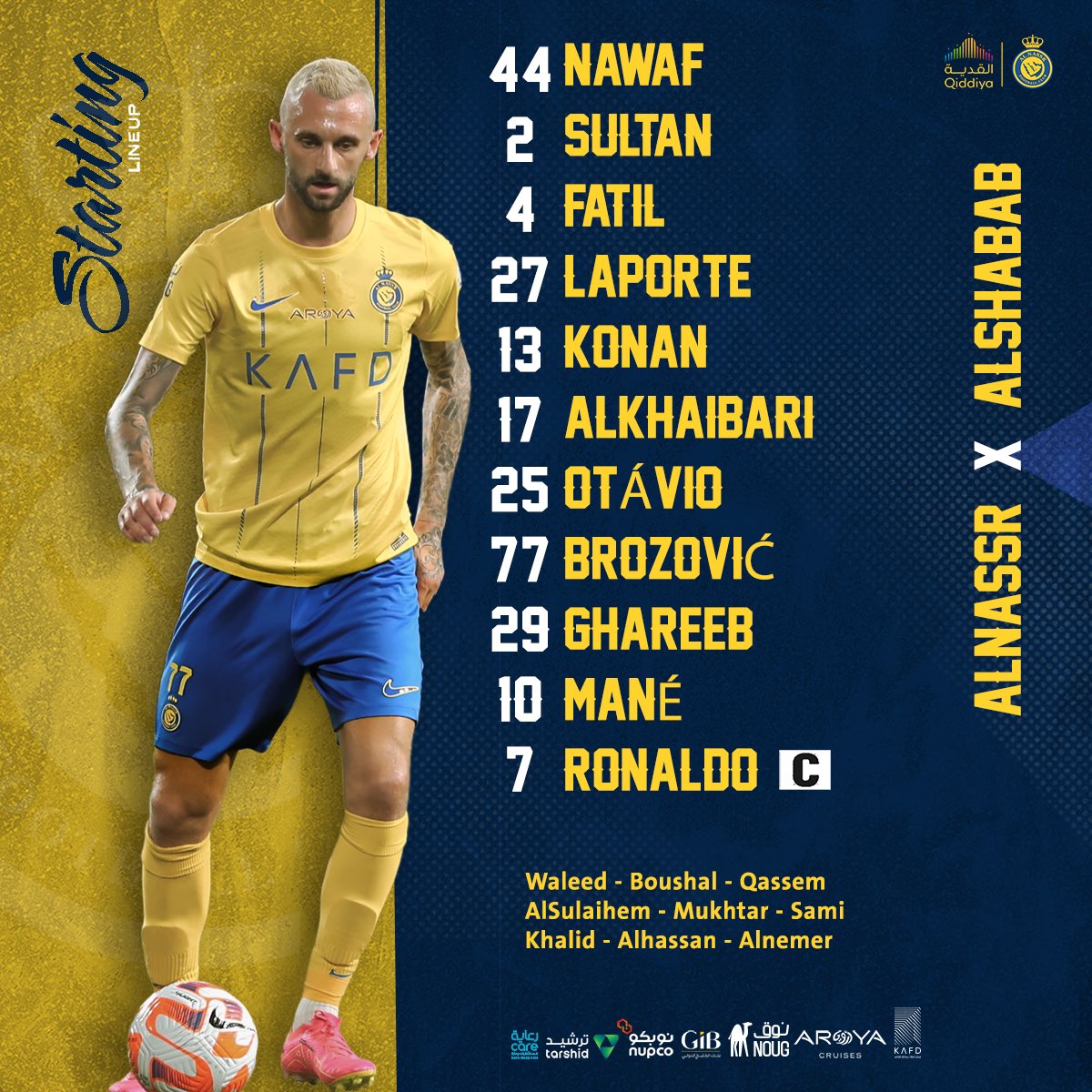 al-nassr vs al-shabab fc lineups