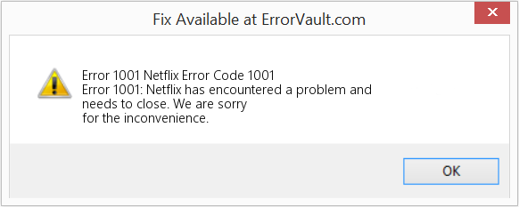 netflix error code 1001