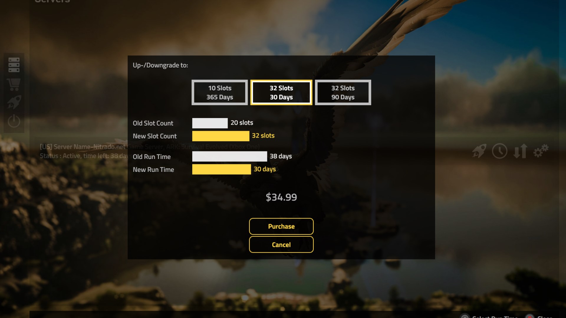 nitrado ark xbox one server price