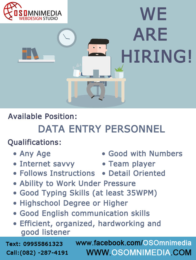 data entry jobs hiring