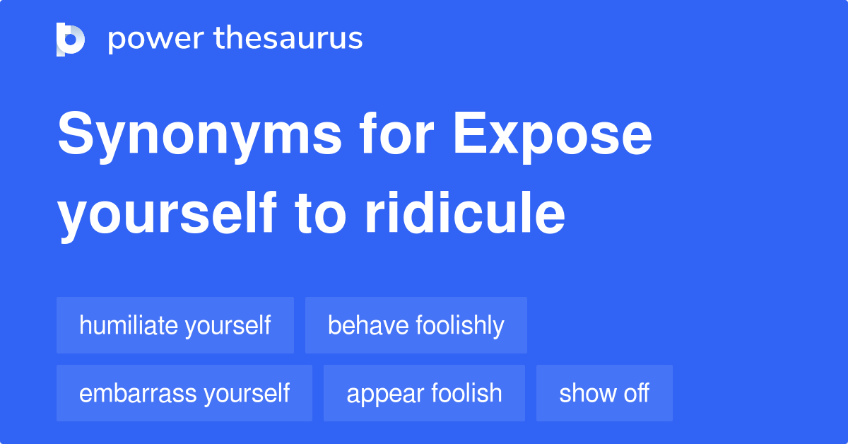 synonyms of exposing