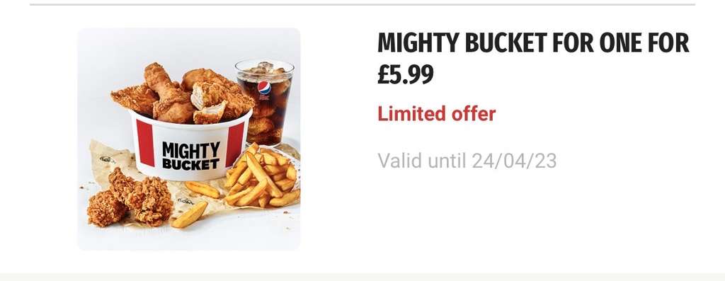 how much is a mighty bucket for one