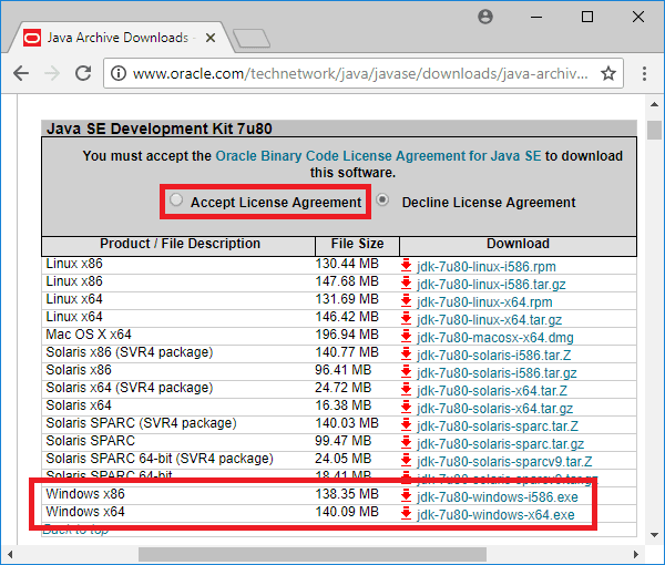 java se runtime environment 7u80