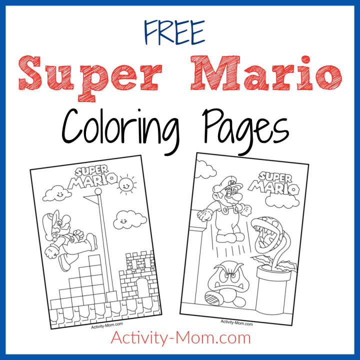 mario bros activity sheets