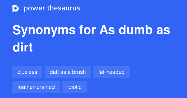 dirt thesaurus