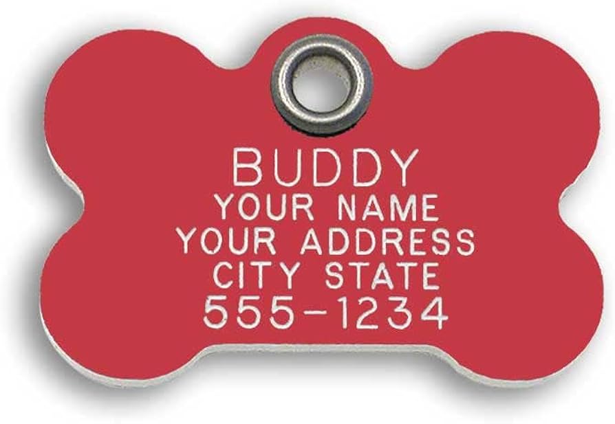 plastic dog name tags