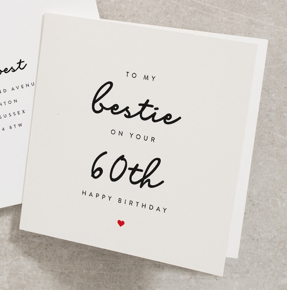 60th birthday cards for special friend