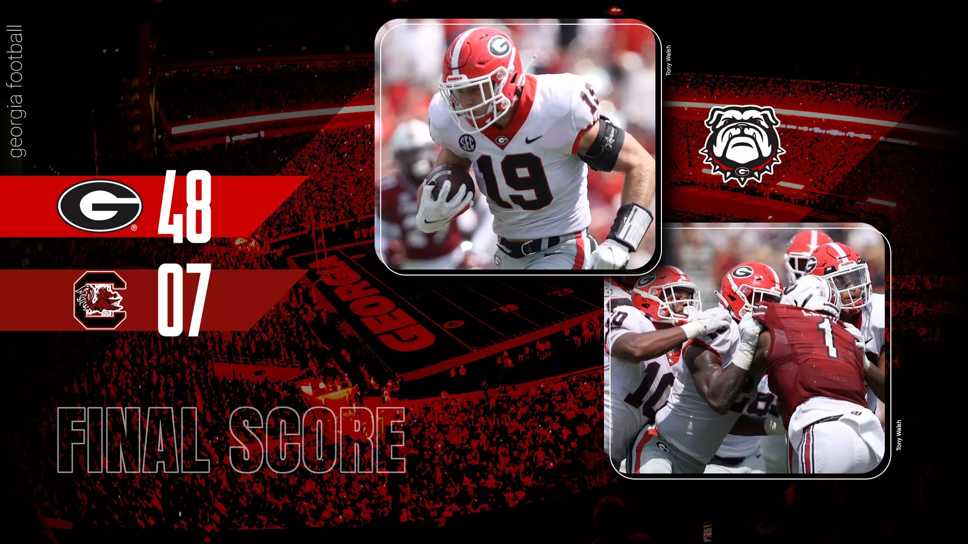 uga football game today score