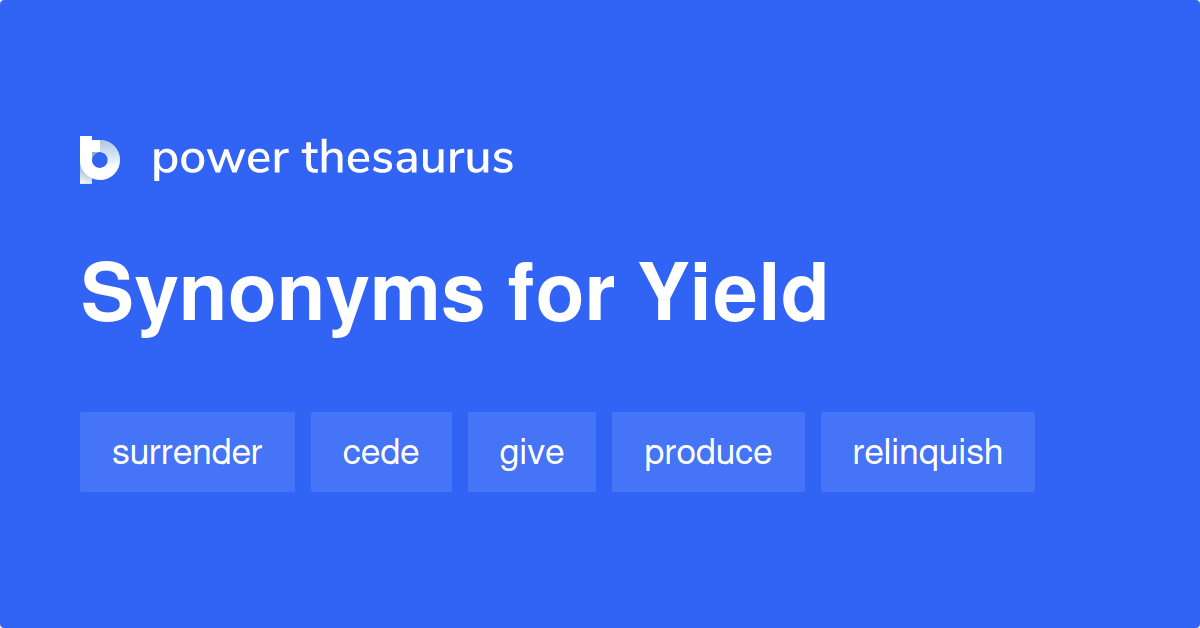 synonym for yield