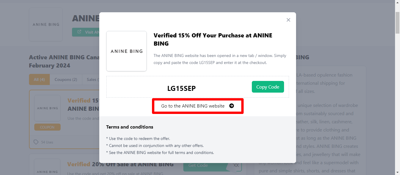 anine bing discount code