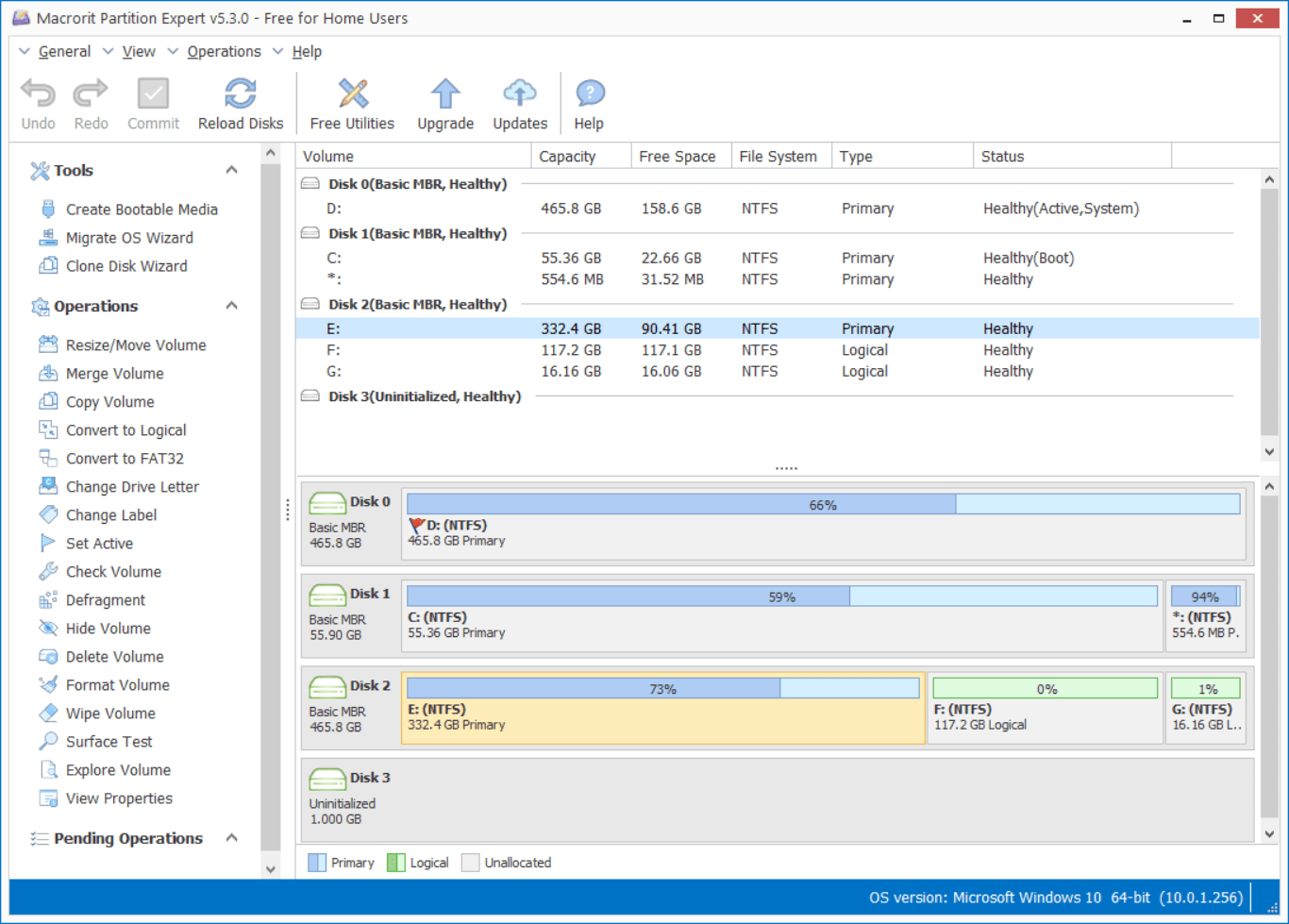 partition manager free bootable usb