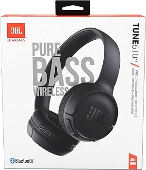 jbl tune 510bt wireless on-ear bluetooth headphones - black