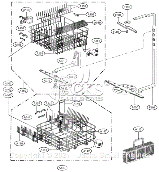 parts for lg dishwasher