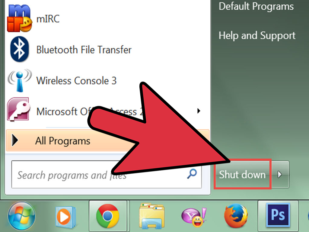 how to shut down dell laptop